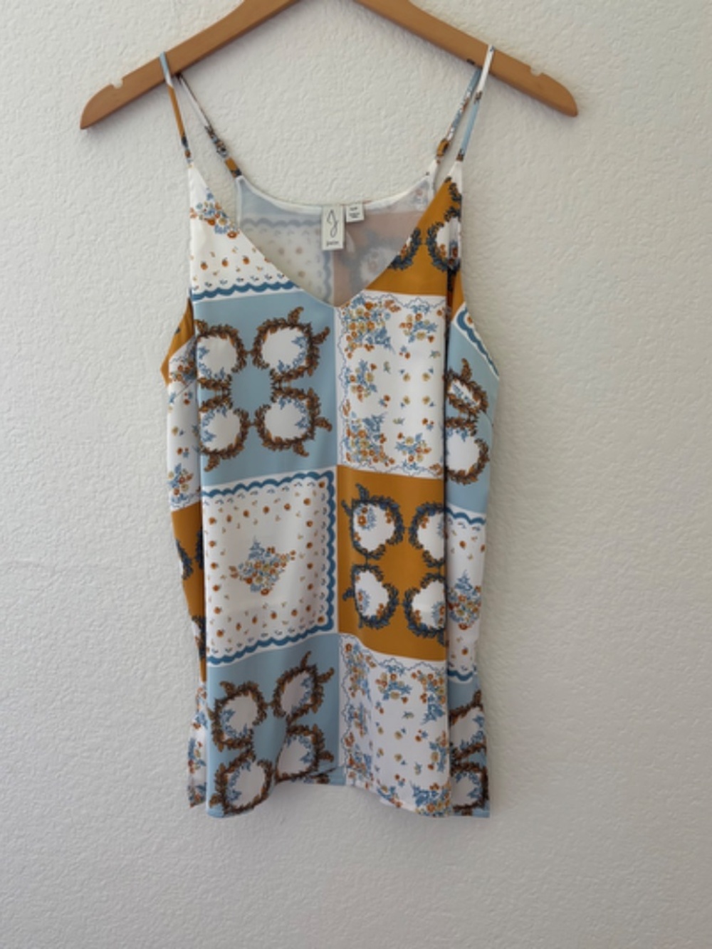 Joie scarf print adjustable strap swing camisole tank size Small